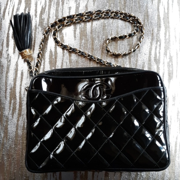 CHANEL Handbags - CHANEL Authentic Vintage Patent Leather Bag